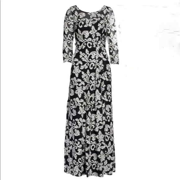 JS Collections Embroidered Mesh Gown Sz 8 NWT - Picture 3 of 13